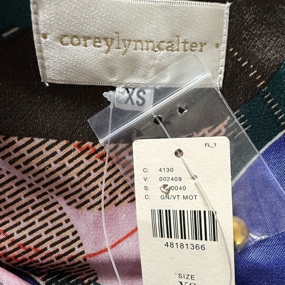 Anthropologie Corey Lynn Calter Multicolor abstract floral Swing Dress Size XS - Picture 8 of 10